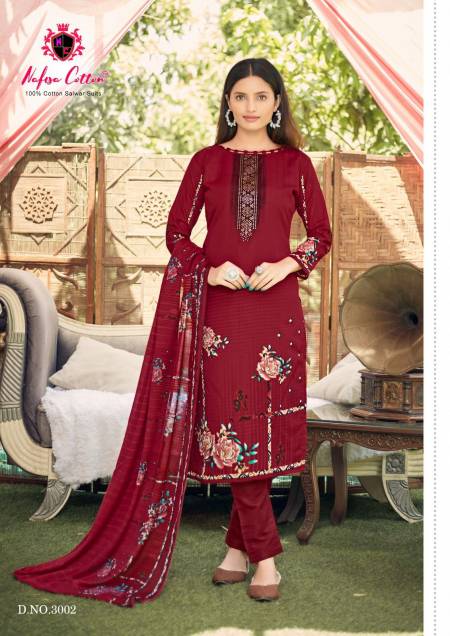 Nafisa Esra Karachi Suits Vol 3 Karachi Cotton Dress Material
